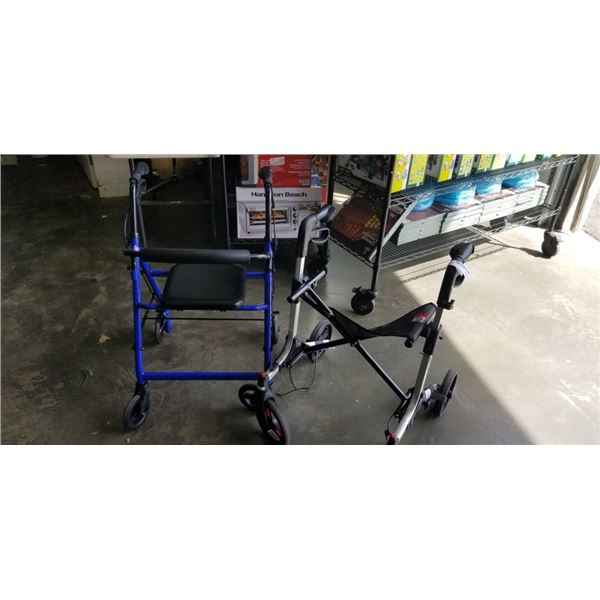 2 FOLDING WALKERS