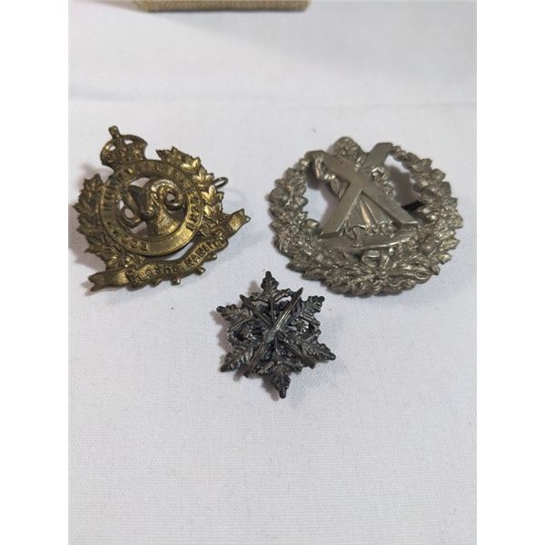 2 ANTIQUE MILITARY BADGES