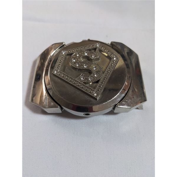 RARE AND EXTREME HEAVY METAL SUPERMAN BELT BUCKLE