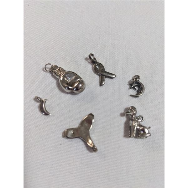 6 STERLING SILVER CHARMS