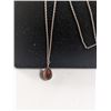 Image 2 : ITALY 925 STERLING SILVER CHAIN, 28" LONG W/ AMBER PENDANT
