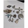 Image 1 : LOT OF VINTAGE SILVER TONE PENDANTS