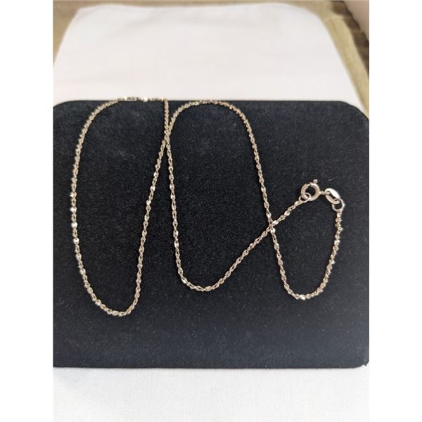 STERLING SILVER ITALY 925 TWISTED CHAIN NECKLACE 19.5" LONG