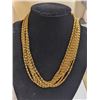Image 1 : VINTAGE GOLD TONE CHAINS CHOKER NECKLACE