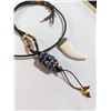 Image 2 : 2 VINTAGE PENDANTS W/ CORD NECKLACES