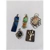 Image 1 : 5 VINTAGE PENDANTS W/ STONES