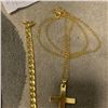 Image 3 : NEW 4PC MEN'S STYLISH SPORTS STEEL BAND WATCH, NECKLACE, AND BRACELET