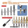 Image 3 : 12PCS NEW COATED DRILL AND TAPS WITH NEW SCREW EXTRACTORS