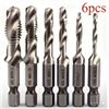 Image 1 : SET OF 6 NEW COBALT ALLOY HIGH SPEED DRILL TAPS M3 TO M10, 1/4 INCH