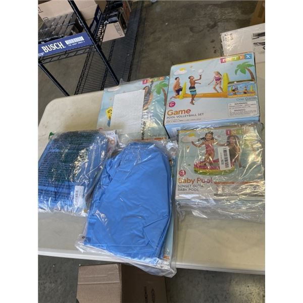 ASSORTED INTEX POOLS AND INFLATABLES
