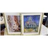 Image 2 : BOX OF PICTURE FRAMES W/ VINTAGE ARTWORK