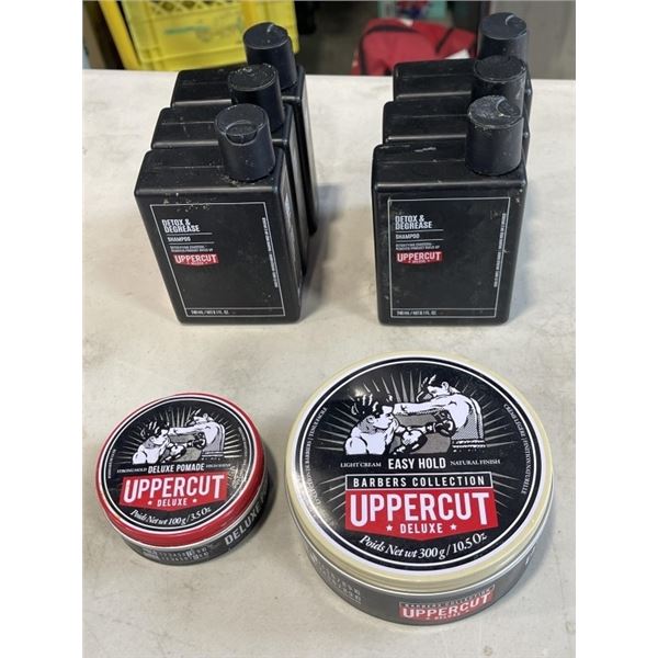 8 NEW UPPERCUT PRODUCTS - 6 DETOX AND DEGREASE SHAMPOO, DELUXE POMADE, AND EASY HOLD LIGHT CREAM