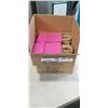 Image 1 : 2 CASES KRAFT PAPER BAGS. 100 PCS/CS. 1 CASE IS PINK, 1 CASE IS RED