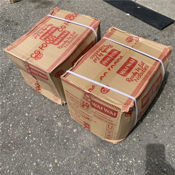 2 BOXES OF WAI WAI READY TO EAT CHICKEN NOODLES BB 06/2026