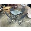 Image 1 : 5 PIECE PATIO SET. CHAIRS ARE FOLDABLE