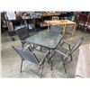 Image 2 : 5 PIECE PATIO SET. CHAIRS ARE FOLDABLE
