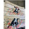 Image 2 : 4 NEW  2 PIECE LINEN GEOMETRIC PRINT RUGS FOR KITCHEN FLOOR. 17 X 30" + 17 X 47"