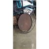Image 4 : 2 WALL MIRRORS. 1 HAS A WOODEN FRAME, 1 HAS A METAL FRAME