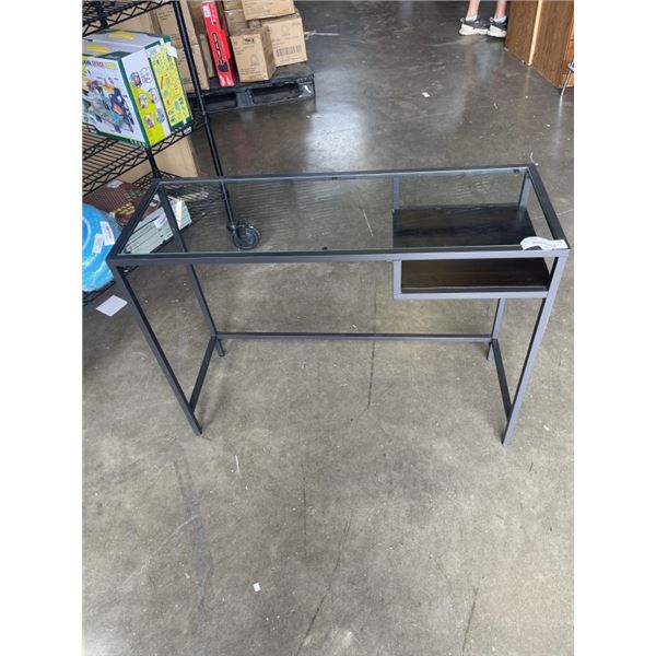 GLASS TOP HALL TABLE