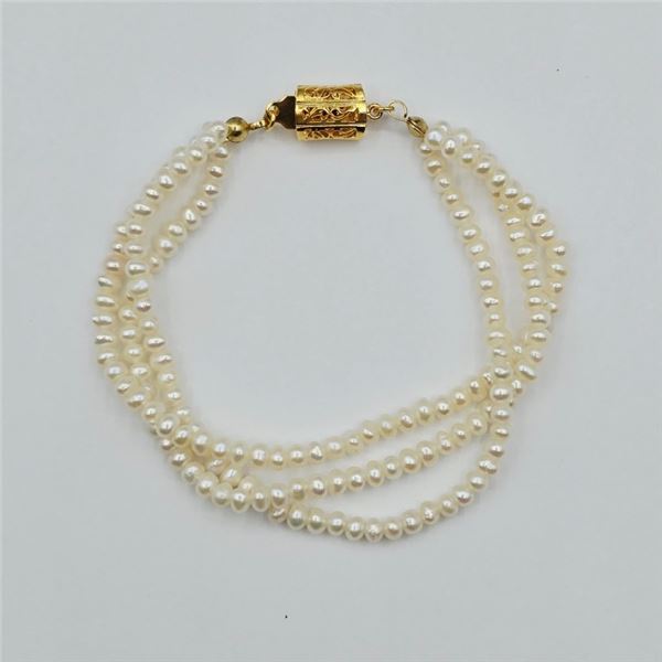 FRESHWATER PEARL BRACELET, RETAIL $100.00.