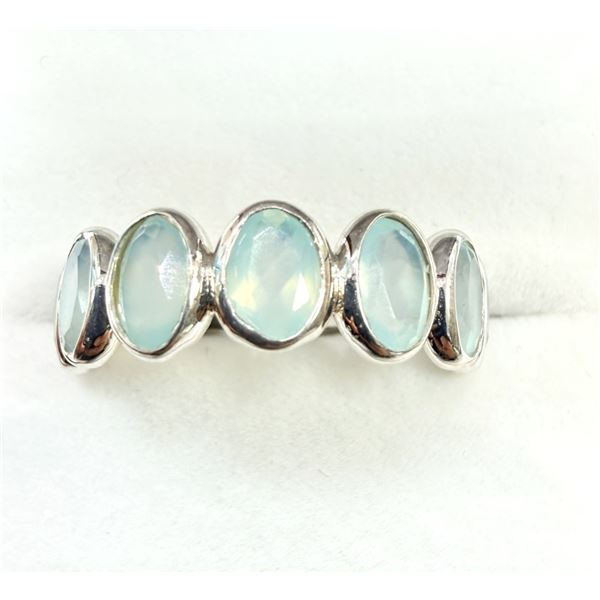 STERLING SILVER NATURAL QUARTZ (3.15CT) RING, SIZE 8.75, W/A $500.00.