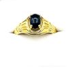 Image 1 : GOLD PLATED STERLING SILVER NATURAL BLUE STAR SAPPHIRE (0.35CT) RING, SIZE 7.75, W/A $650.00. SAPPHI