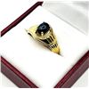 Image 3 : GOLD PLATED STERLING SILVER NATURAL BLUE STAR SAPPHIRE (0.35CT) RING, SIZE 7.75, W/A $650.00. SAPPHI