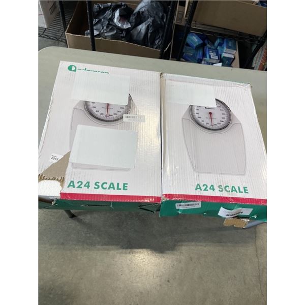 2 ADAMSON A24 FLOOR SCALES