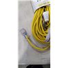 Image 2 : AS NEW LIFESUPPLY 75FT YELLOW  INDOOR OUTDOOR 3 WIRE GROUNDED AND LIGHTED EXTENSION CORD, 16AWG