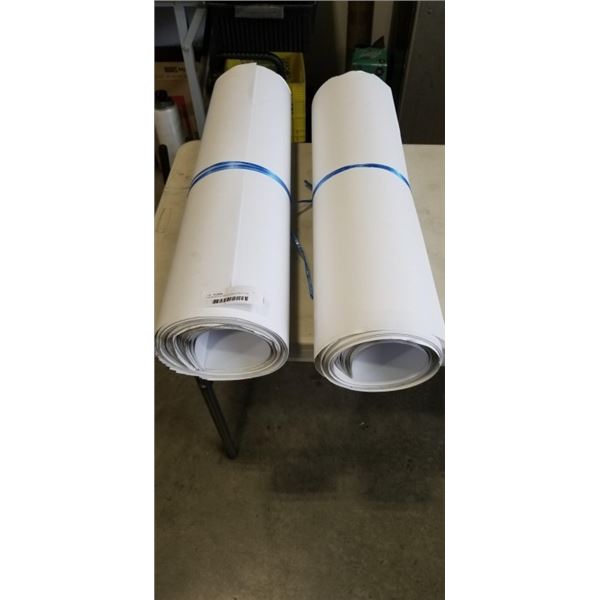 2 NEW ROLLS WHITE CONSTRUCTION PAPER