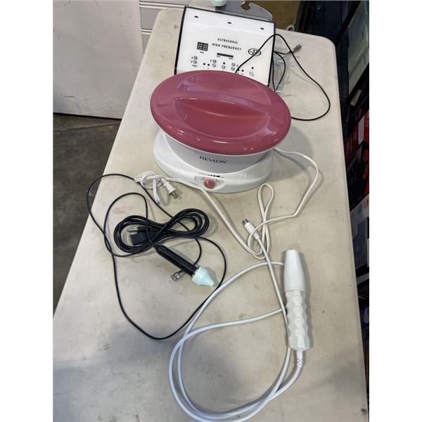 SUMMIT D ULTRASONIC HIGH FREQUENCY UNIT AND REVLON LUXURY PARAFFIN BATH