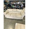 Image 1 : BEIGE MICROFIBER 3 SEATER SOFA