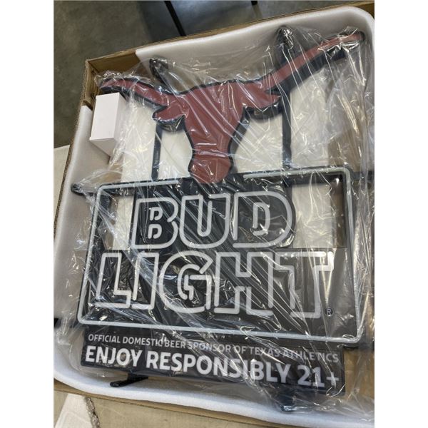 BUD LIGHT UNIVERSITY OF TEXAS LED SIGN
