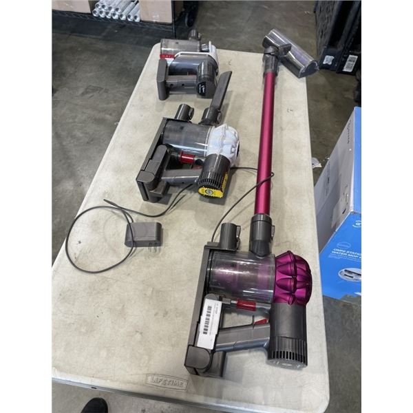 3 DYSON VACUUM MOTORHEADS AND SOME ACCESSORIES