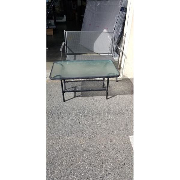 PATIO LOVE SEAT AND TABLE