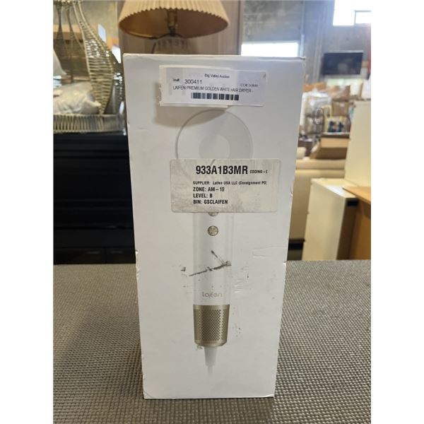 LAIFEN PREMIUM GOLDEN WHITE HAIR DRYER - TESTED WORKING, RETAIL $219