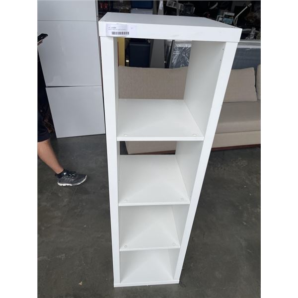 WHITE CUBICLE DISPLAY SHELF