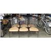 Image 1 : SET OF 6 WROUGHT IRON AND LEATHER DINING CHAIRS