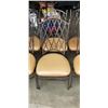 Image 2 : SET OF 6 WROUGHT IRON AND LEATHER DINING CHAIRS