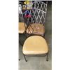 Image 3 : SET OF 6 WROUGHT IRON AND LEATHER DINING CHAIRS