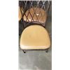 Image 4 : SET OF 6 WROUGHT IRON AND LEATHER DINING CHAIRS