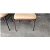 Image 5 : SET OF 6 WROUGHT IRON AND LEATHER DINING CHAIRS