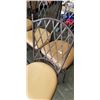 Image 6 : SET OF 6 WROUGHT IRON AND LEATHER DINING CHAIRS