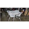 Image 1 : WHITE METAL PATIO TABLE AND 4 CHAIRS