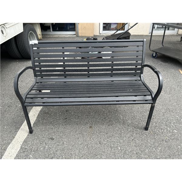 OUTDOOR BENCH WITH DARK FINISH