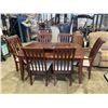 Image 1 : DARK FINISH DINING TABLE WITH 6 CHAIRS