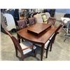 Image 2 : DARK FINISH DINING TABLE WITH 6 CHAIRS