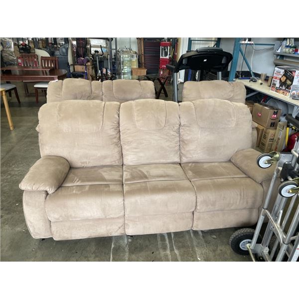 3 PIECE MICROFIBRE RECLINER SOFA SET