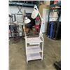Image 1 : 3 TIER METAL ROLLING CART WITH MAGNIFIER LAMP. MODEL NO: 8068