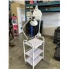 Image 2 : 3 TIER METAL ROLLING CART WITH MAGNIFIER LAMP. MODEL NO: 8068